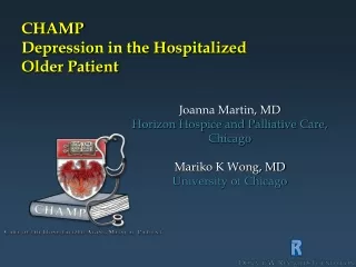 CHAMP Depression in the Hospitalized  Older Patient