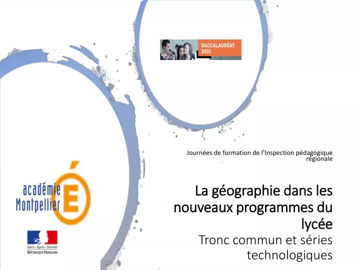 la g ographie dans les nouveaux programmes du lyc e tronc commun et s ries technologiques