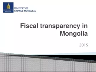 Fiscal transparency in Mongolia