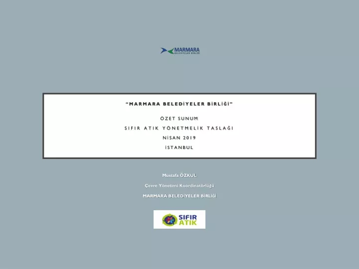 marmara beled yeler b rl zet sunum sifir atik y netmel k tasla i n san 2019 stanbul