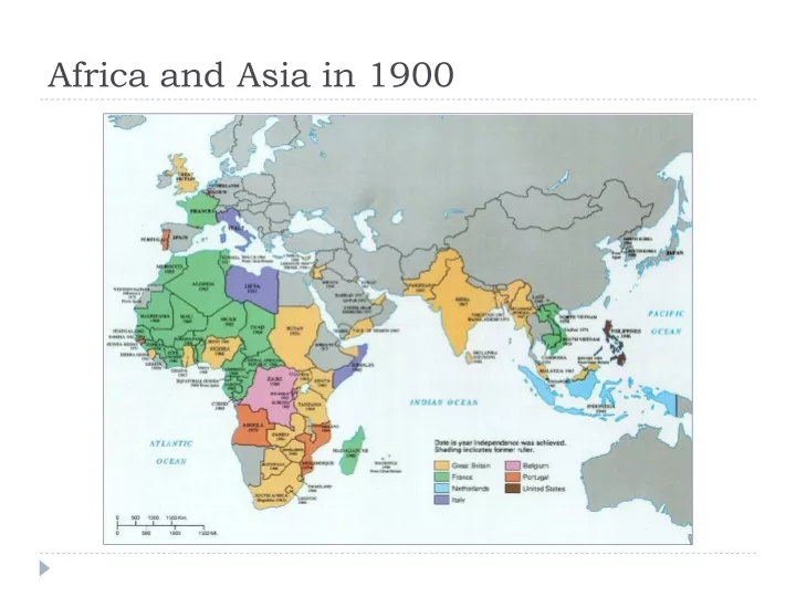 africa and asia in 1900