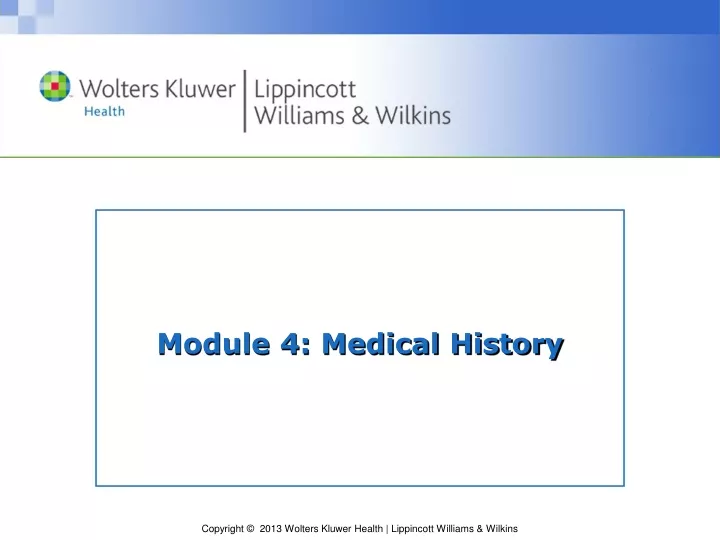 module 4 medical history