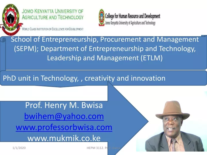 school of entrepreneurship procurement
