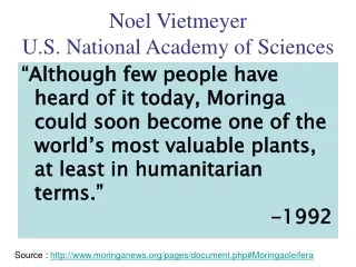Noel Vietmeyer U.S. National Academy of Sciences