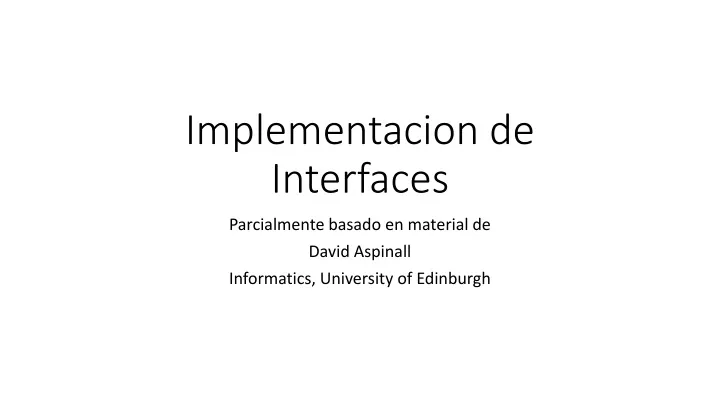implementacion de interfaces