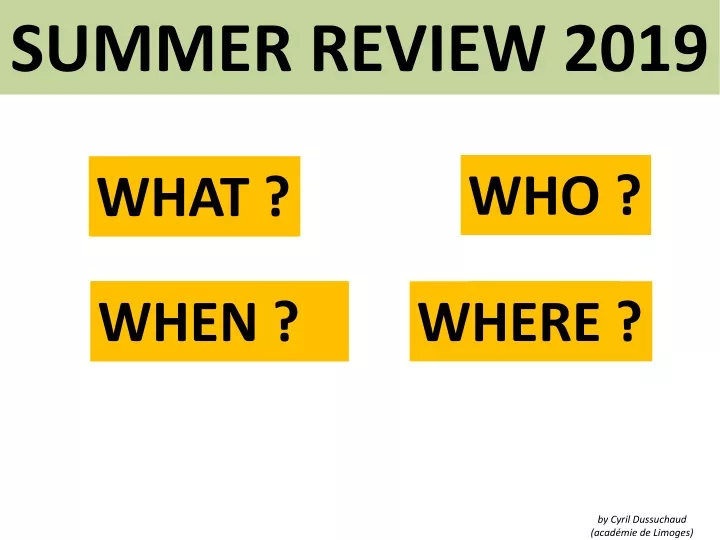summer review 2019