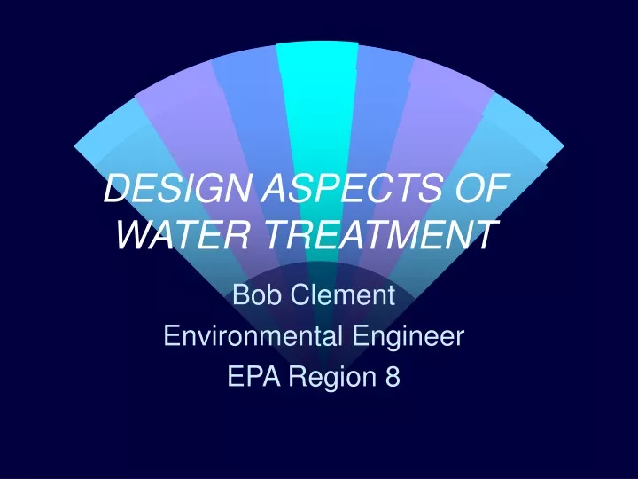 design aspects of water treatment