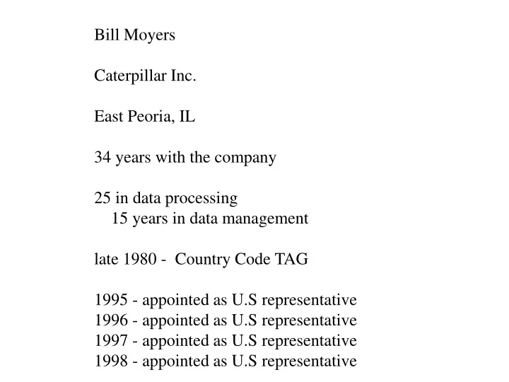 bill moyers caterpillar inc east peoria