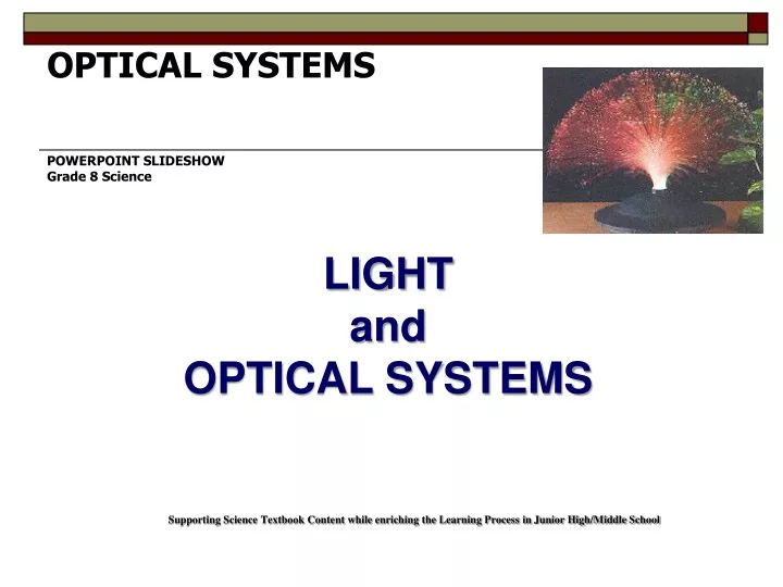 optical systems powerpoint slideshow grade