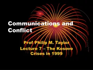 Communications and Conflict