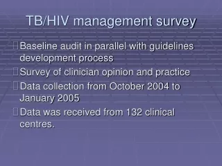 TB/HIV management survey