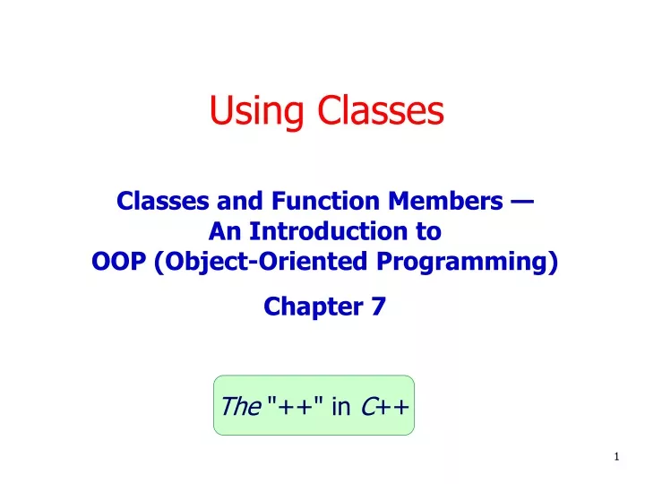 using classes