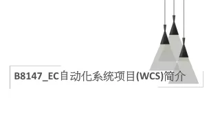 B8147_EC自动化系统项目 (WCS) 简介
