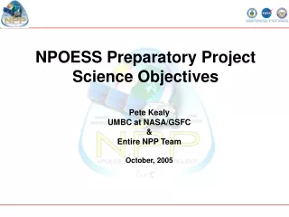 NPOESS Preparatory Project  Science Objectives