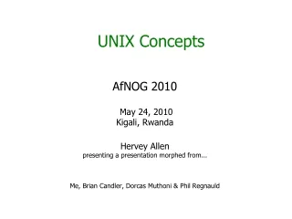 UNIX Concepts