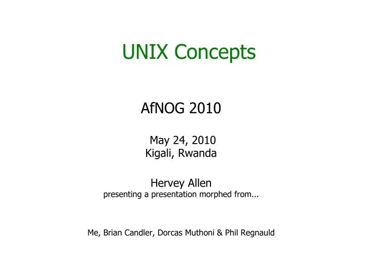unix concepts