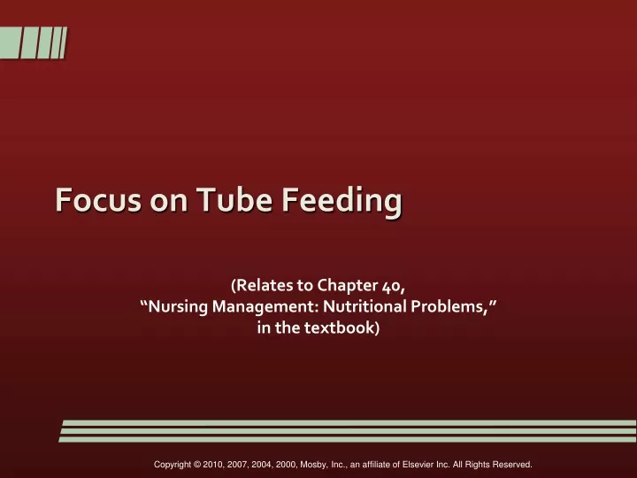 focus on tube feeding