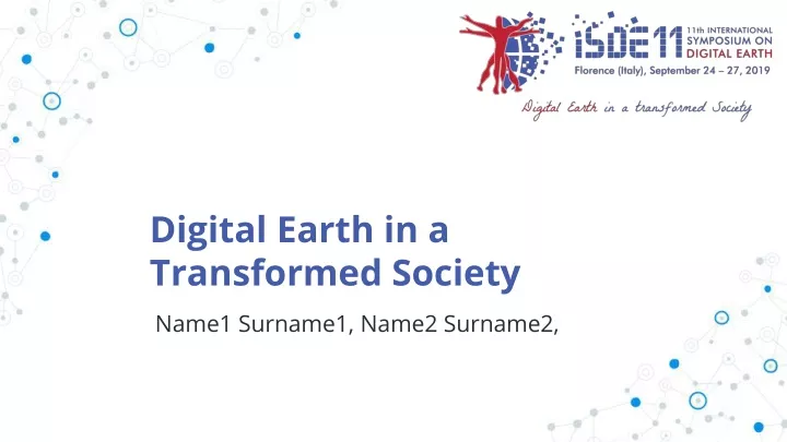 digital earth in a transformed society
