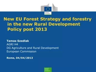 New EU Forest Strategy and forestry in the new Rural Development Policy post 2013