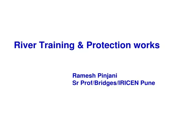 river training protection works