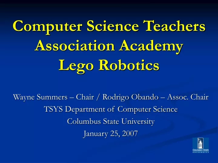 computer science teachers association academy lego robotics