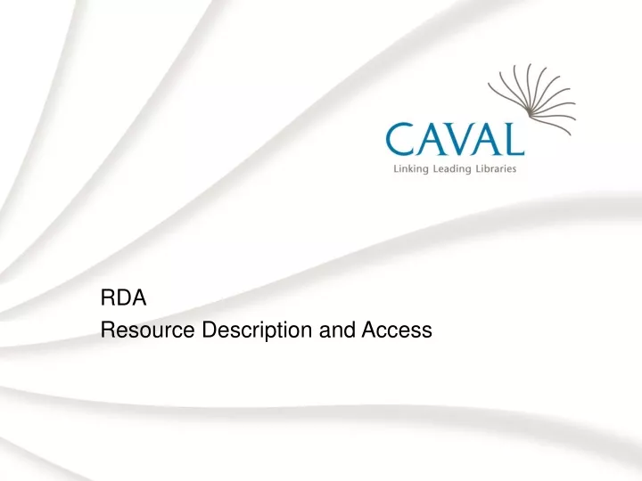 rda resource description and access