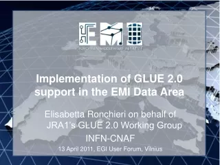 Implementation of GLUE 2.0 support in the EMI Data Area
