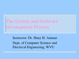 The System and Software Development Process