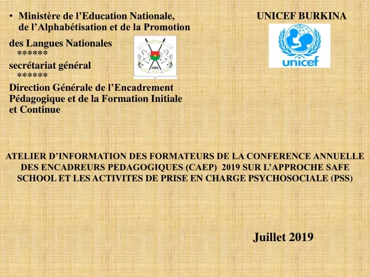 minist re de l e ducation nationale unicef