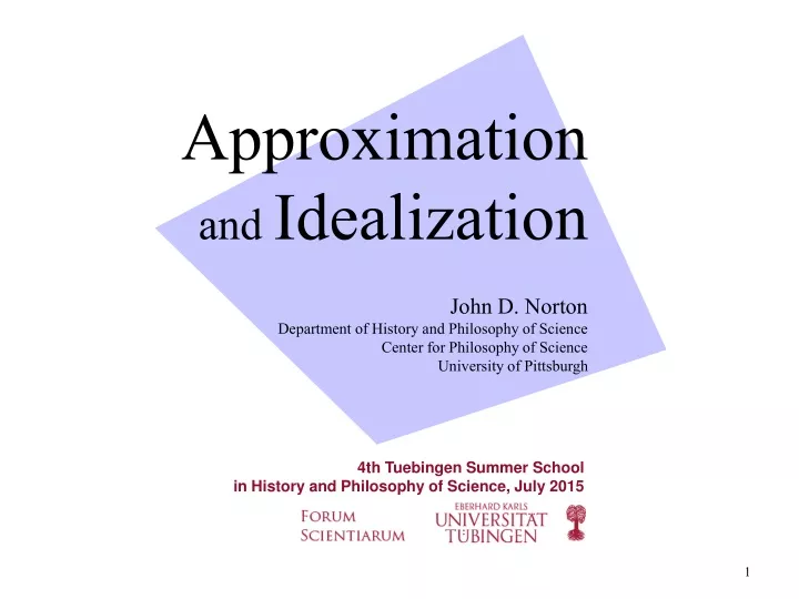 approximation and idealization john d norton