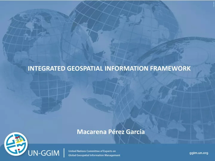 integrated geospatial information framework
