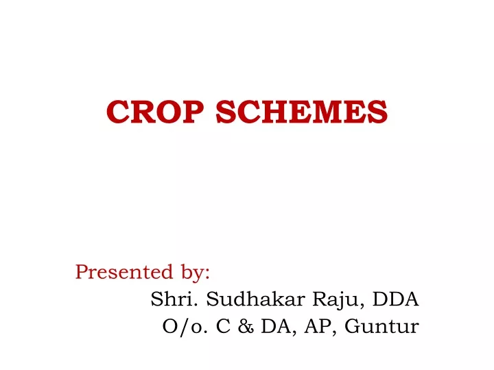 crop schemes