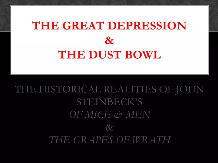 the great depression the dust bowl