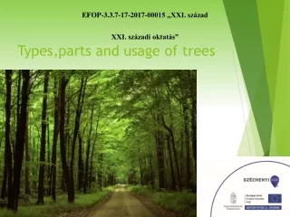 Types,parts and usage of trees