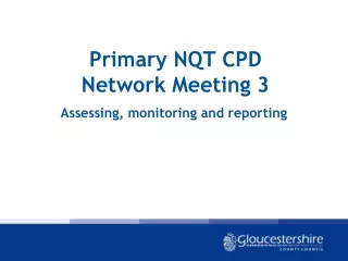 Primary NQT CPD Network Meeting 3