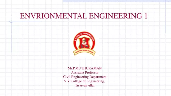 envrionmental engineering 1