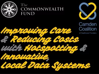 Improving Care  &amp;  Reducing Costs  with  Hotspotting  &amp;  Innovative , Local Data Systems