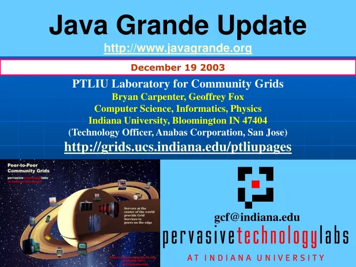 java grande update http www javagrande org