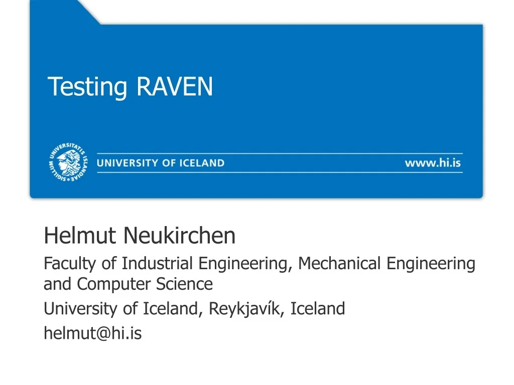 Software Testing Overview by Helmut Neukirchen - slide 1