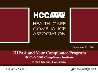 HIPAA and Your Compliance Program