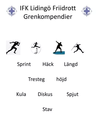 IFK Lidingö Friidrott Grenkompendier