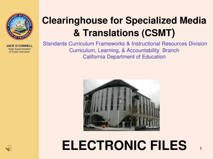 clearinghouse for specialized media translations