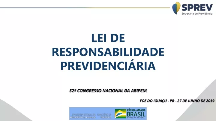 lei de responsabilidade previdenci ria