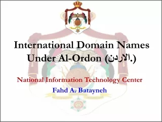 International Domain Names Under Al-Ordon ( .الاردن )