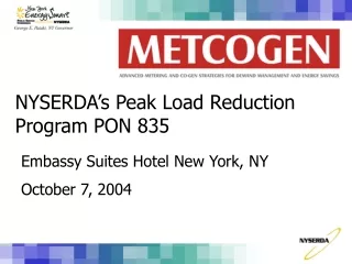 NYSERDA’s Peak Load Reduction Program PON 835
