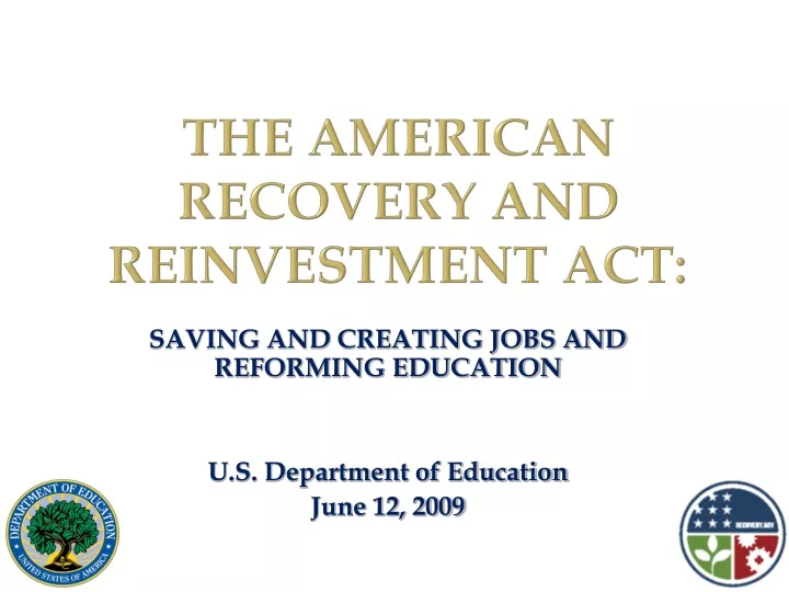 the american recovery and reinvestment act