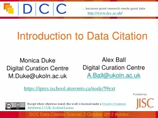Introduction to Data Citation