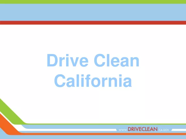 drive clean california