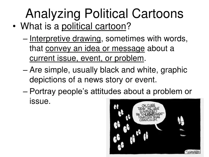 analyzing political cartoons