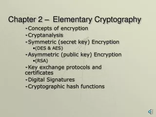 Chapter 2 – Elementary Cryptography